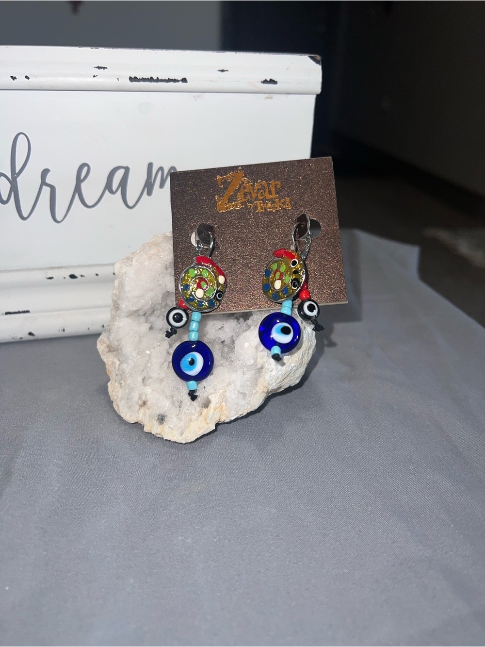Colorful Evil Eye Dangle Earrings